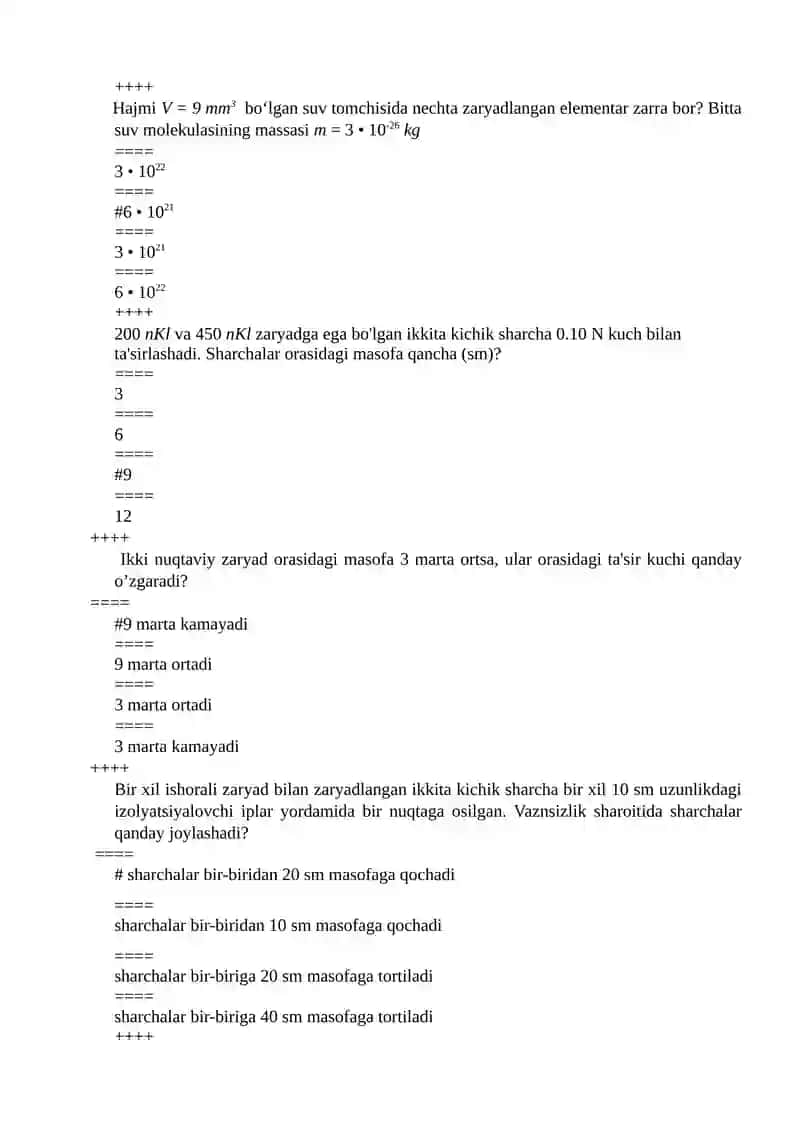 Fizika test 2