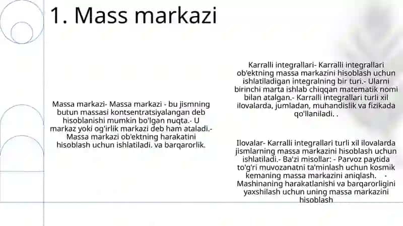 Karrali Integrallarning Tatbiqlari 2