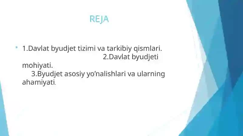 Davlat byudjetining mohiyati va ahamiyati 2
