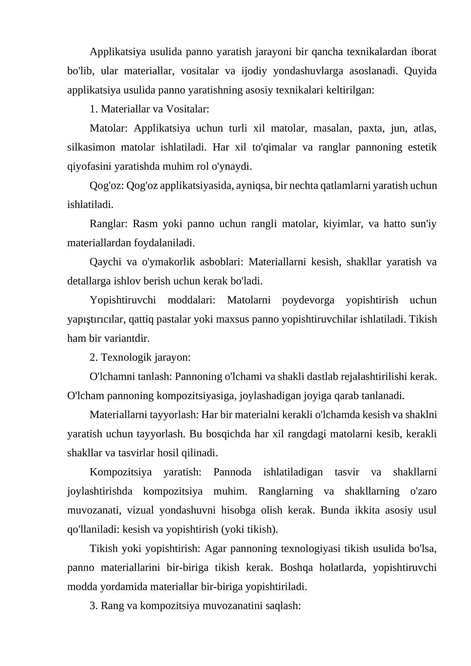 APPLIKATSIYA USULIDA PANNO YARATISH 2