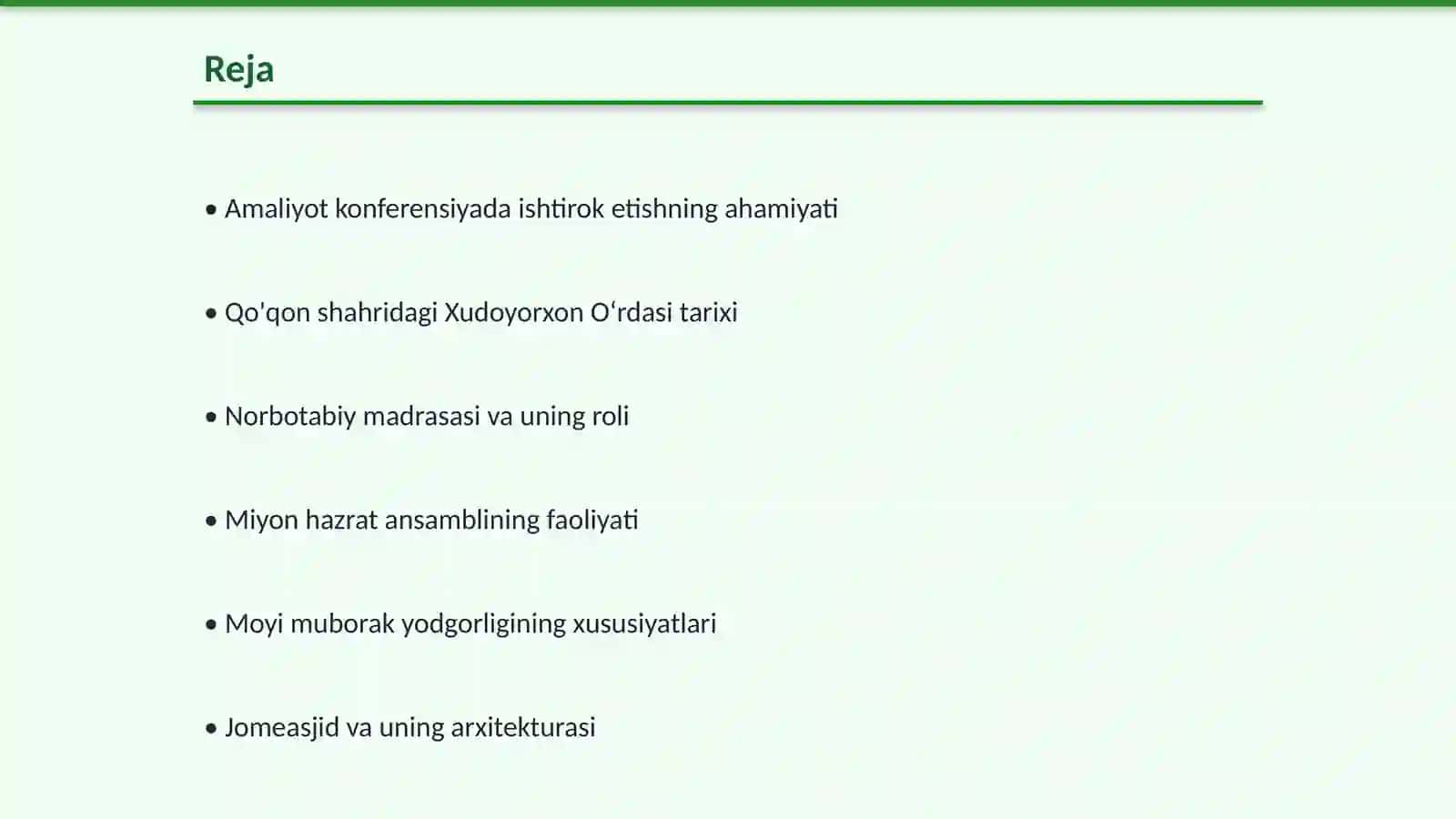 Amaliyot konferensiyada ishtirok etish 2
