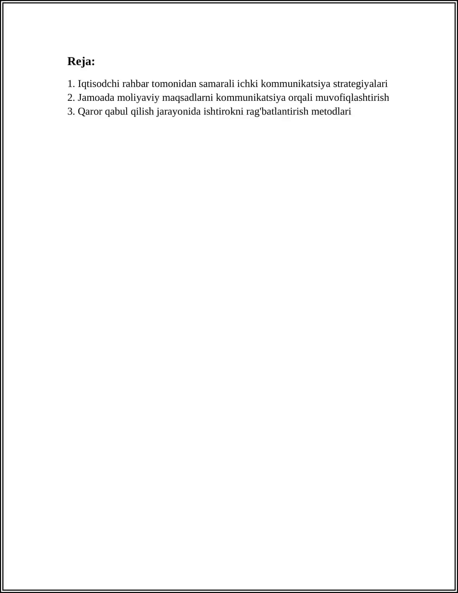 IQTISODCHINING MULOQOT ASOSIDA JAMOASINI BOSHQARISH USULLARI 2