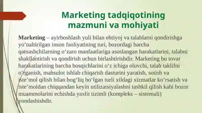 MARKETINGTADQIQOTLARI 2