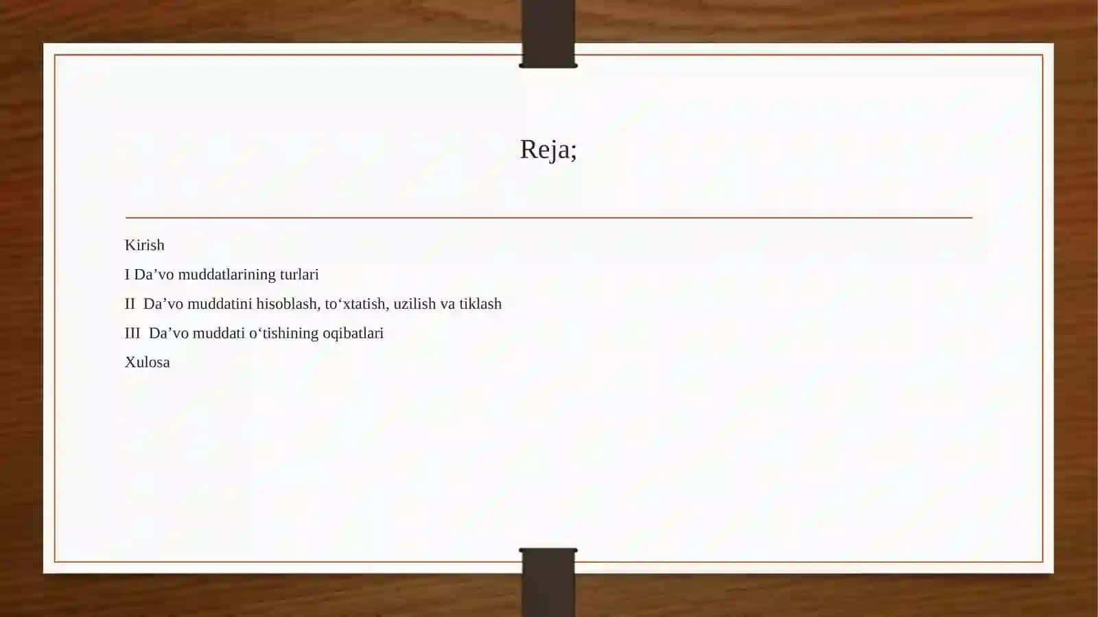 Fuqarolik huquqida da’vo muddati tushunchasi va turlari 2