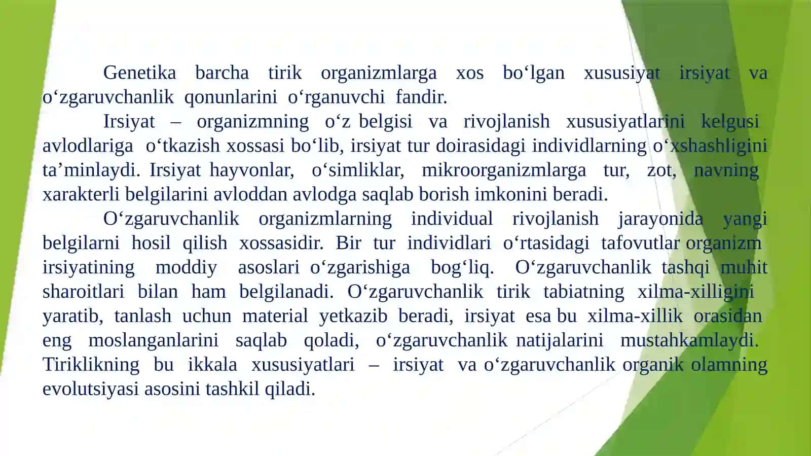 irsiyatningumumiyqonuniyatlarimendelningirsiyatqonunlarivaularningmohiyati 2