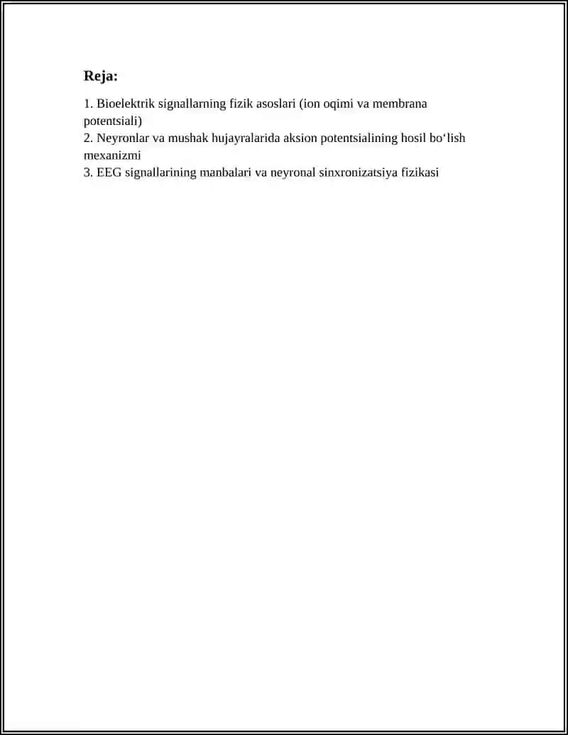 ELEKTROGRAFIYA USULLARINI FIZIK ASOSLARI (EEG, EMG) 2
