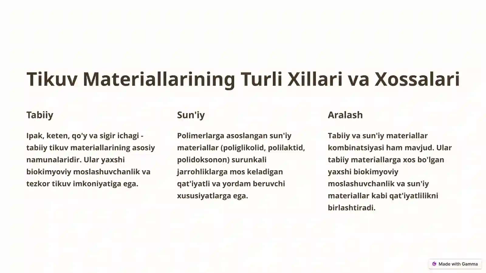 Tikuv Materiallarining Turli Xillari va Xossalari 2