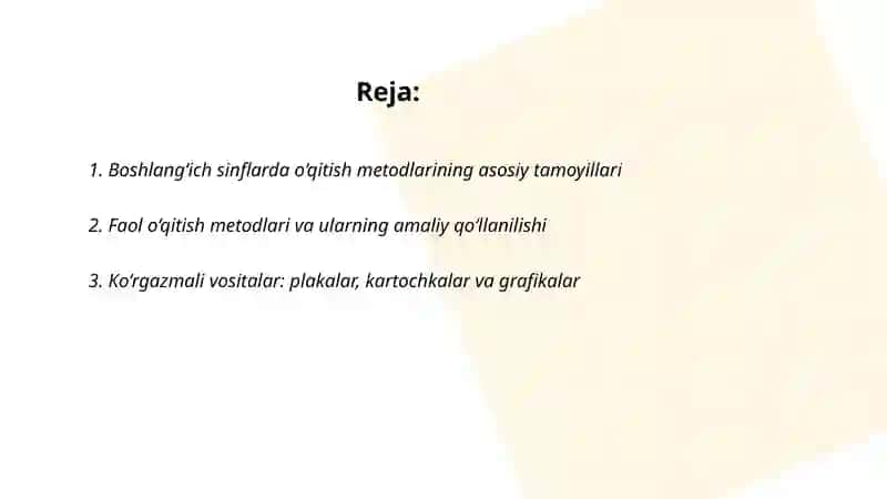 Boshlangich sinflarda talim metodlari va vositalari 2