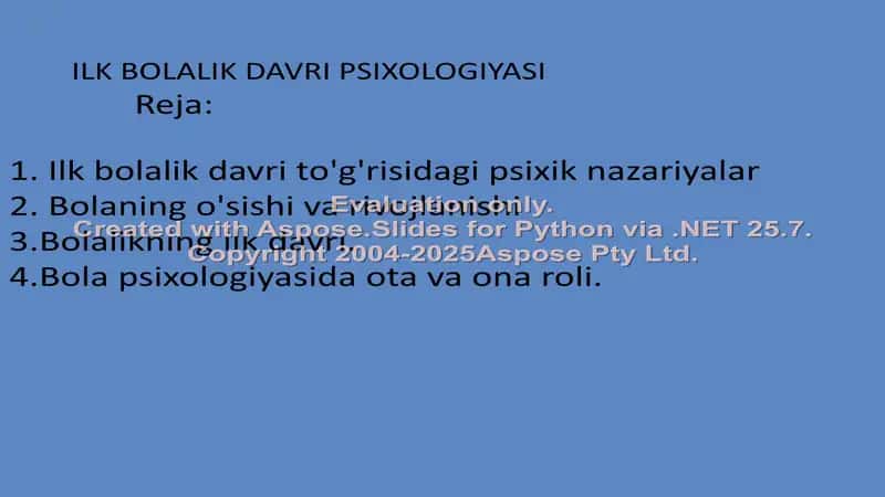 Ilk bolalik davri psixologiyasi 2