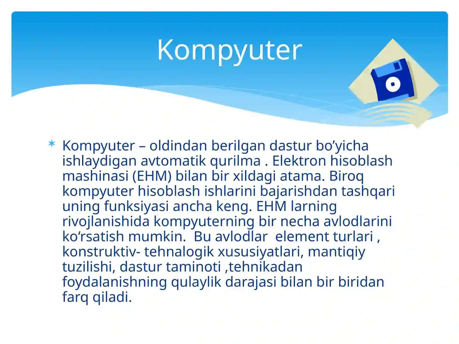 Zamonaviy kompyuter texnikasi 2