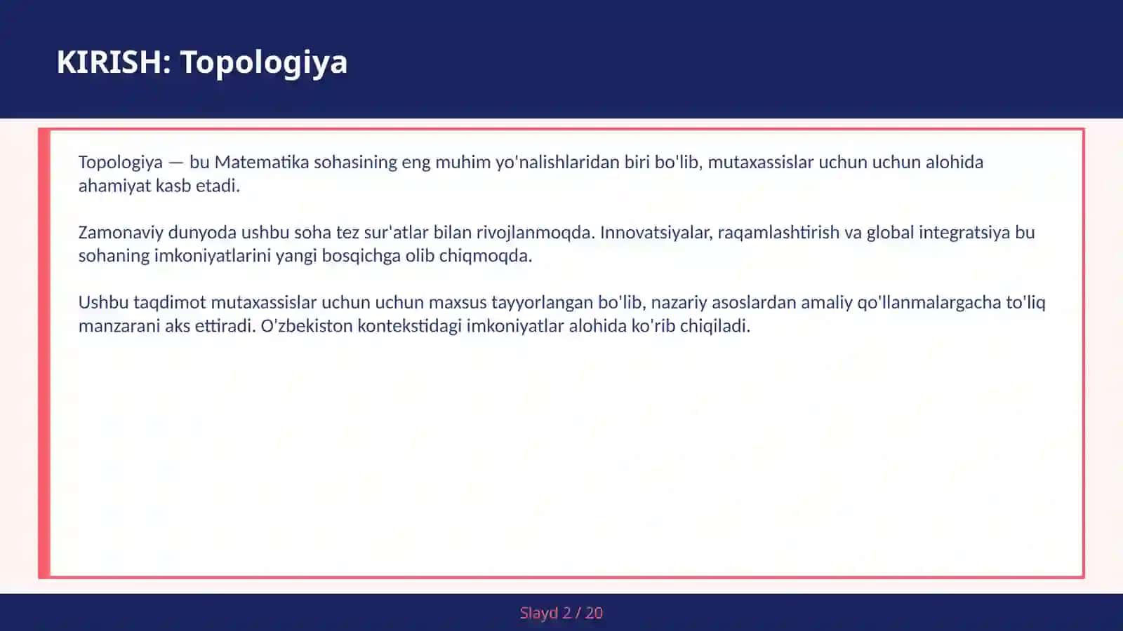 Topologiya 2