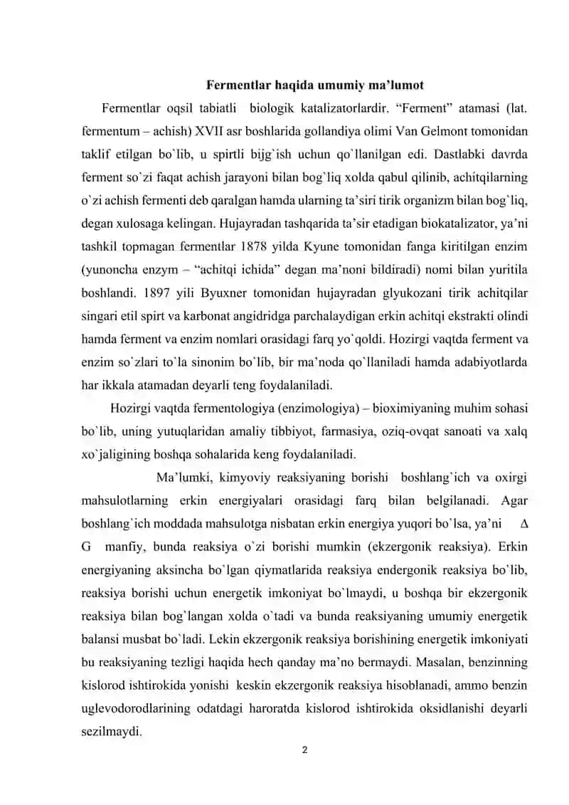 Oziq-ovqat sanoatida asparaginaza fermentining qo’llanilishi 2