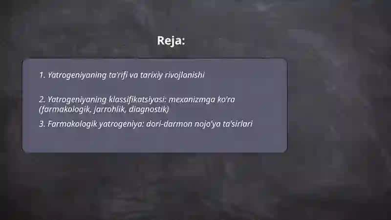 Yatrogeniya va uning turlari 2