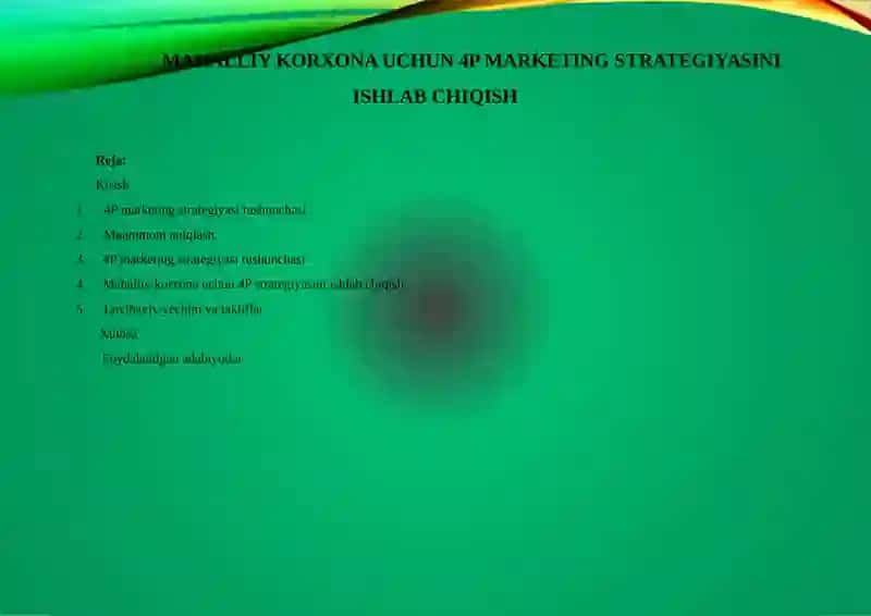 Mahalliy Korxona Uchun 4P Marketing Strategiyasi 2