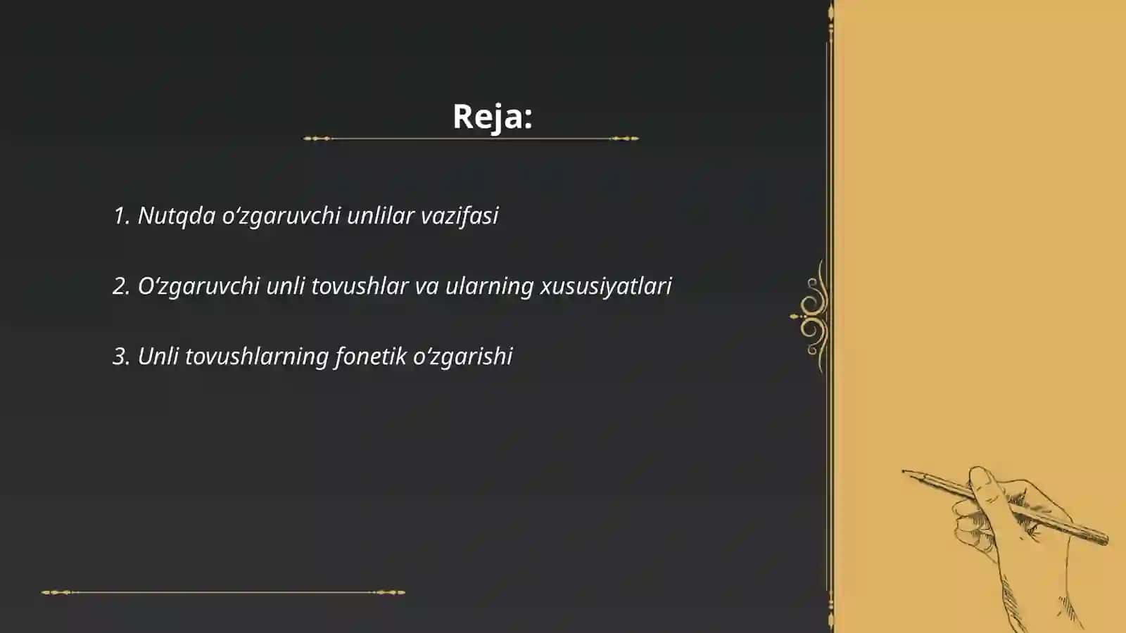 Nutqda oʻzgaruvchi unlilar 2