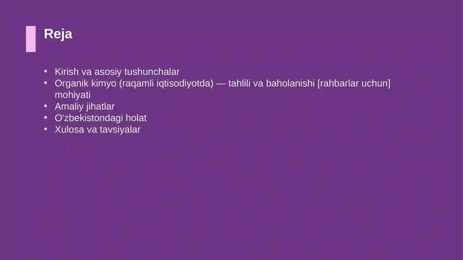 Organik kimyo (raqamli iqtisodiyotda) — tahlili va baholanishi [rahbarlar uchun] 2