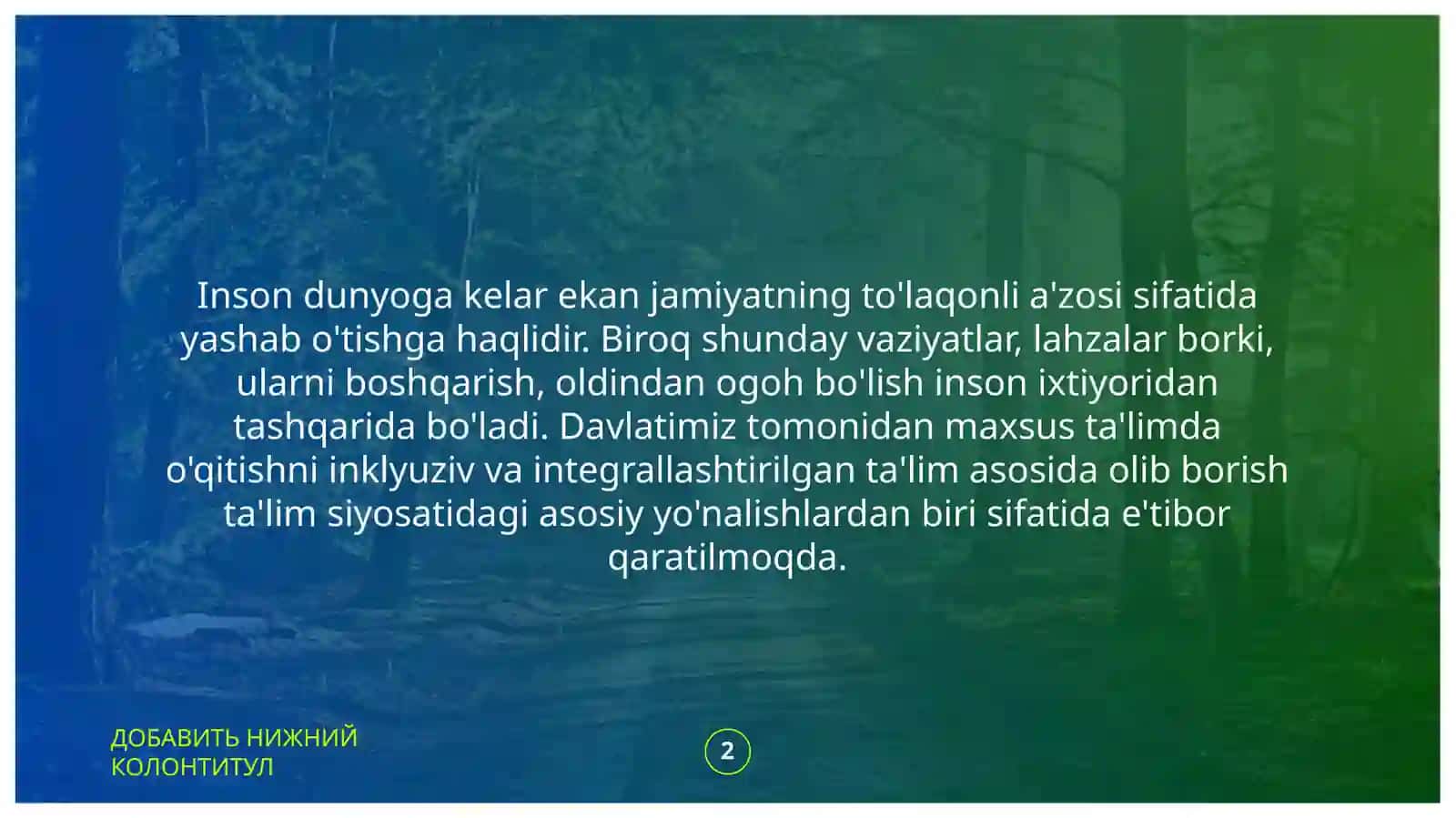 Asosiy inklyuziya tahlili 2