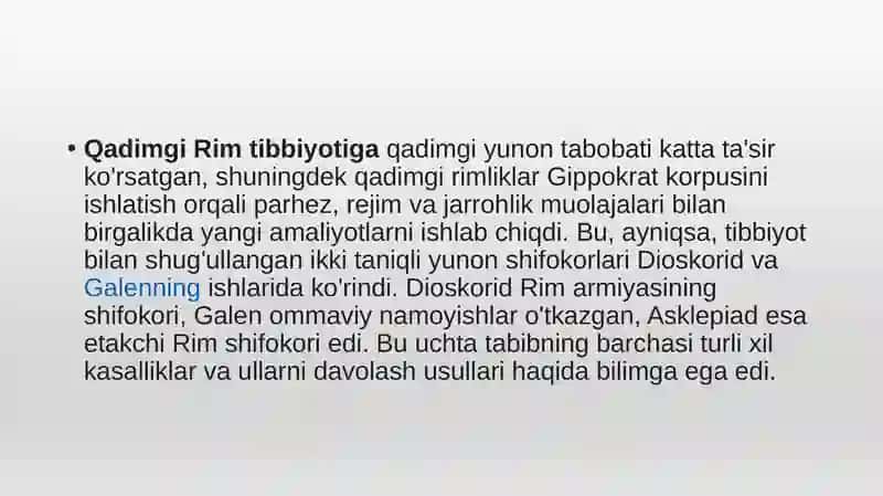 Rim va Gretsiyada davolashning qadimiy usullari 2