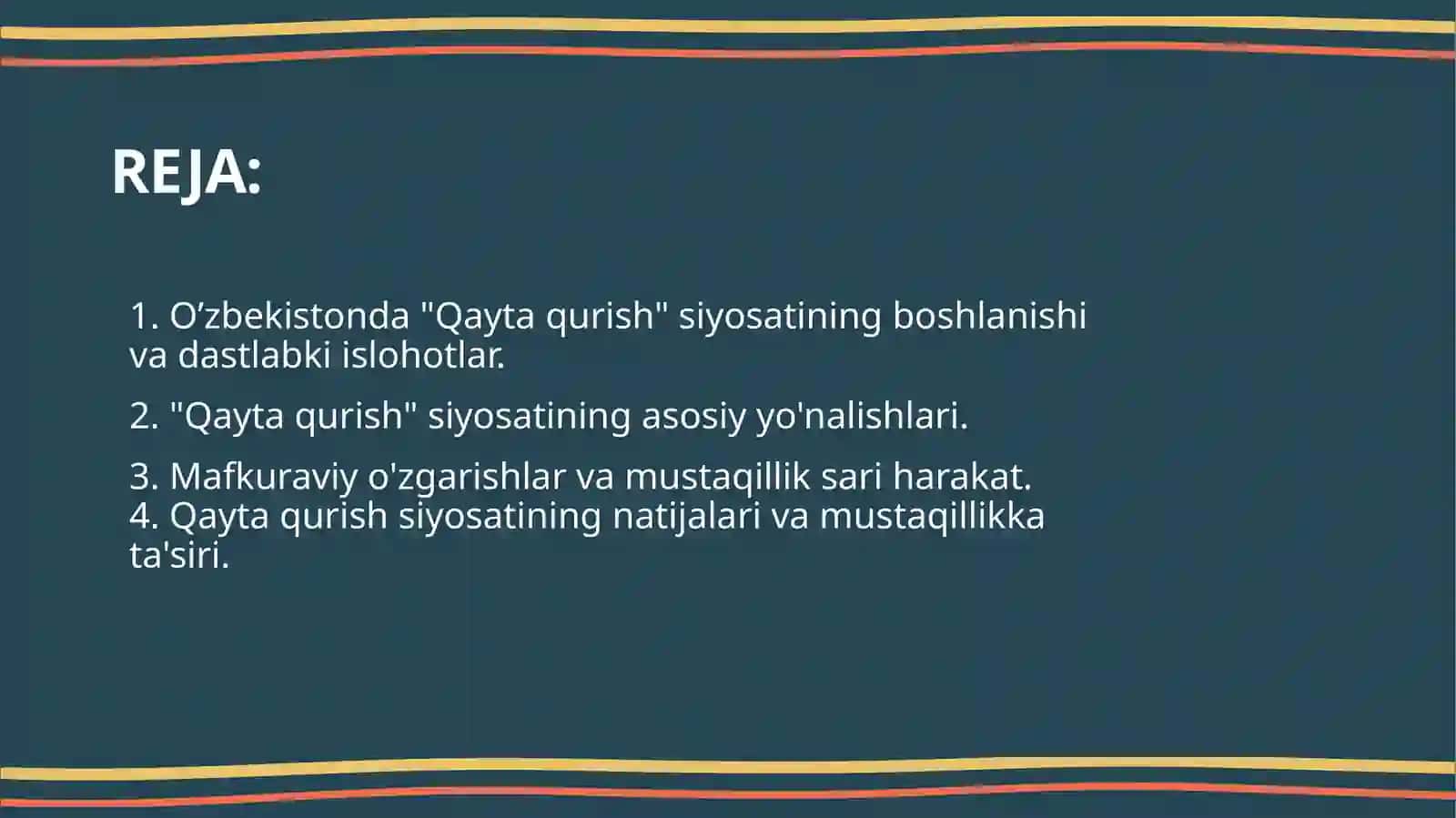 SOVET HOKIMIYATINING «QAYTA QURISH SIYOSATI» VA UNING O’ZBEKISTONDAGI YANGI SIYOSIY HAMDA MAFKURAVIY VAZIYATNING SHAKLLANISHIGA TA’SIRI 2