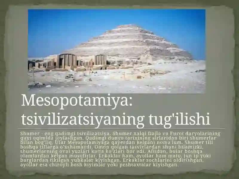 Shumer sivilizatsiyasi 2