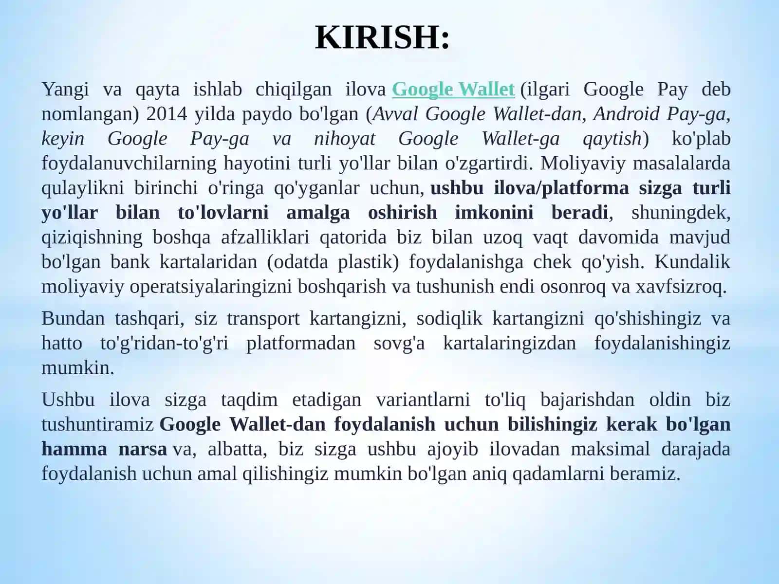 Google Wallet va Uning Imkoniyatlari 2