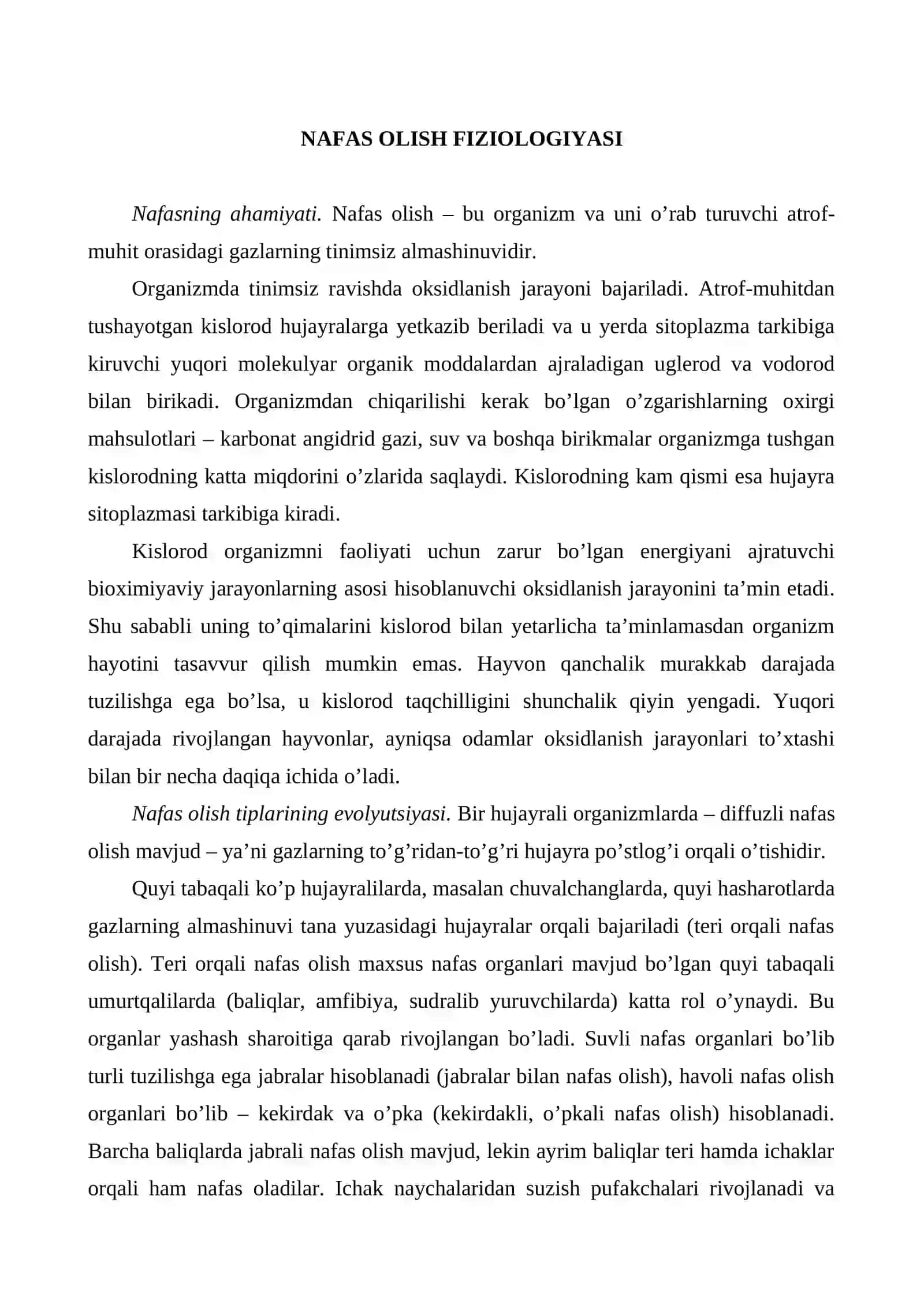 Nafas olish organlari fiziologiyasi 2