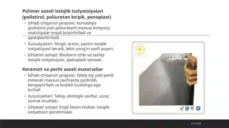 Issiqlik Izolyatsiyasi Materiallarini Ishlab Chiqarish 2