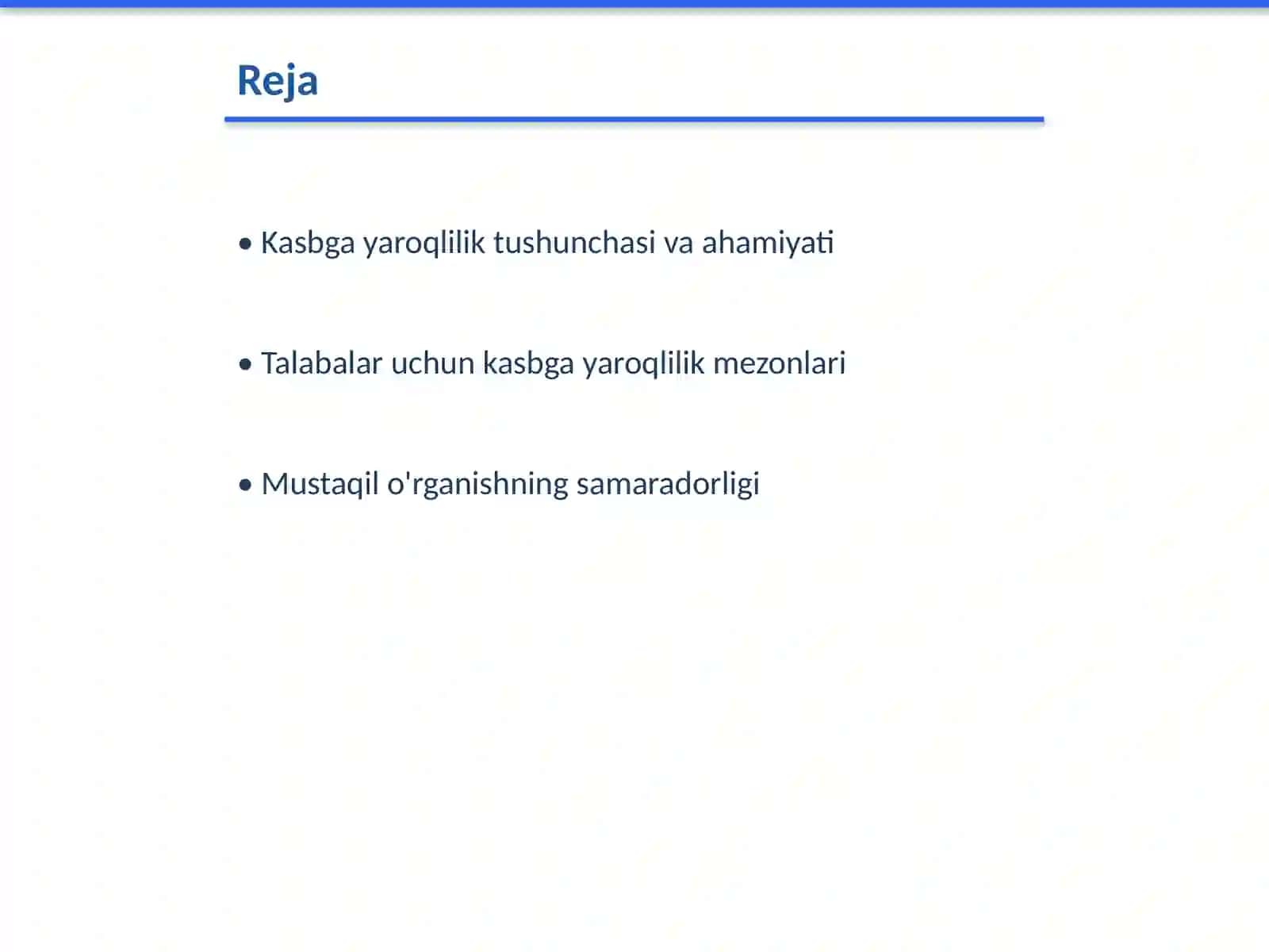 Kasbga yaroqlilik 2