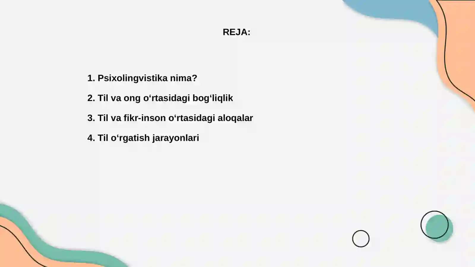 Psixolingvistika yoʻnalishlari 2