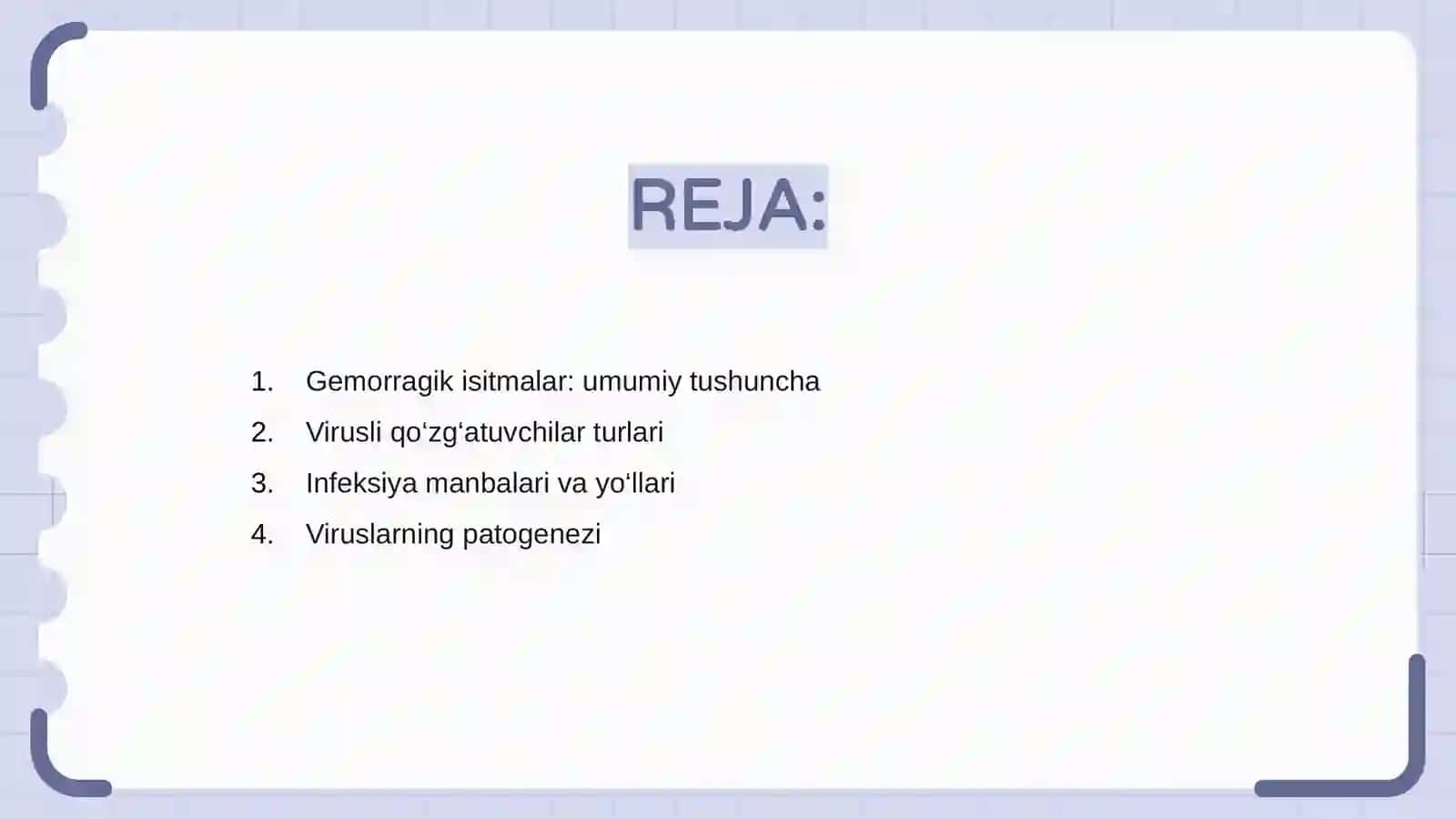 Gemorragik istima qôzg'atuvchilari, patogenezi, labaratoriya tashxis 2