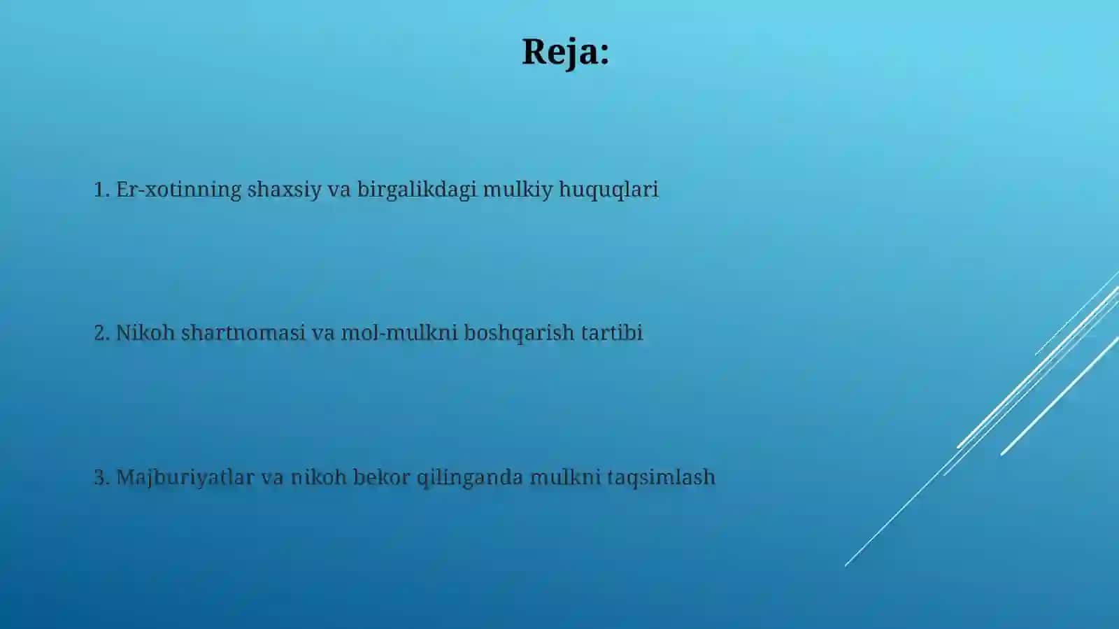 Er-xotinning mulkiy huquq va majburiyatlari 2