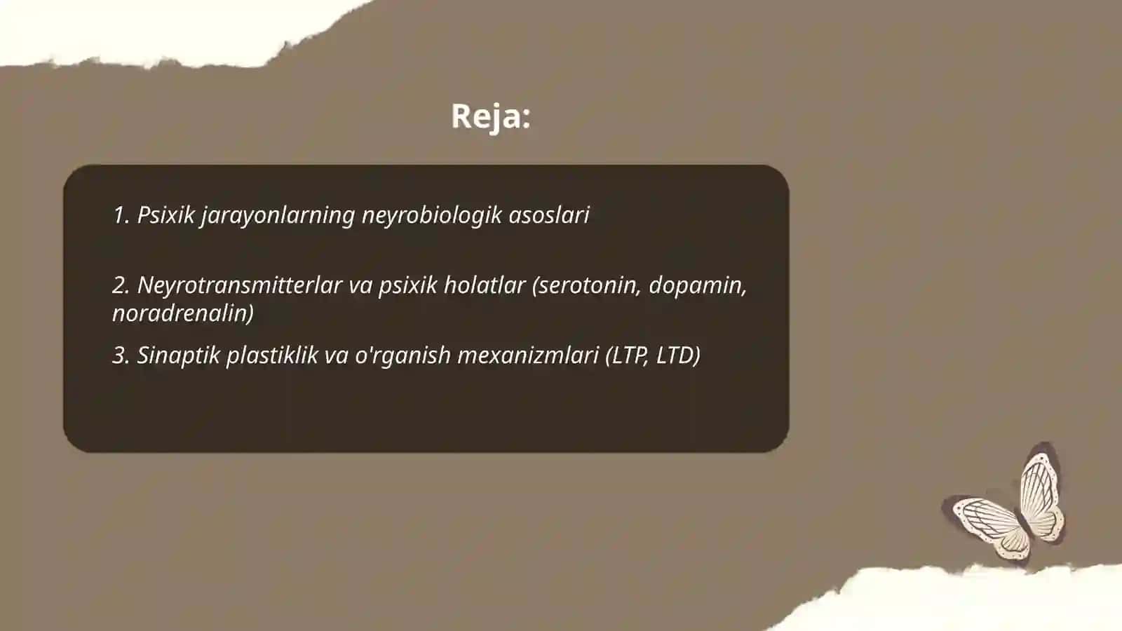 Psixik jarayonlar va miyaning ózaro aloqadorligi 2