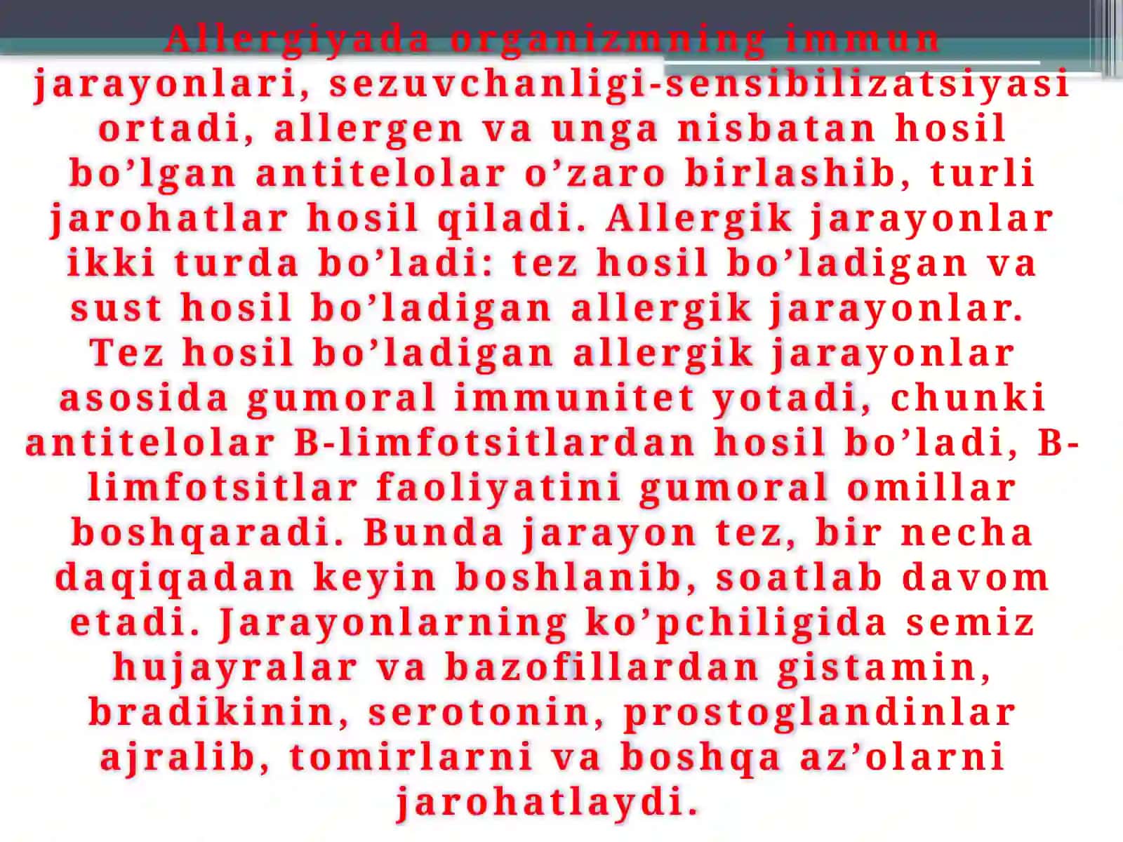 Bolalarda allergik kasalliklar farmakologiyasi 2