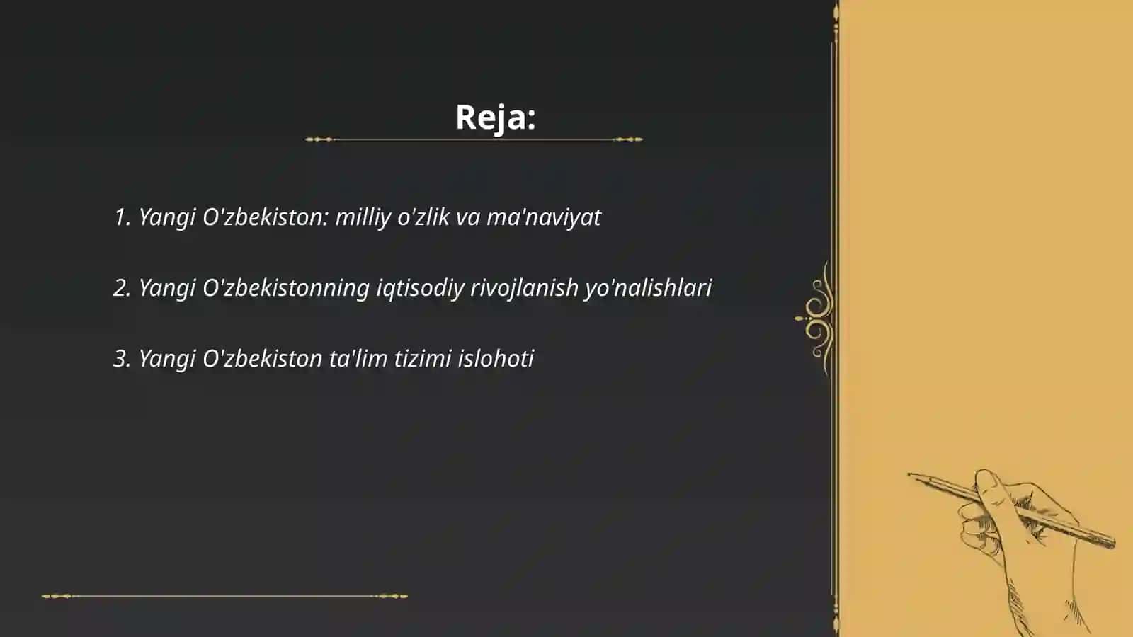 Yangi O'zbekiston g'oyasi va taraqqiyot strategiyasi 2