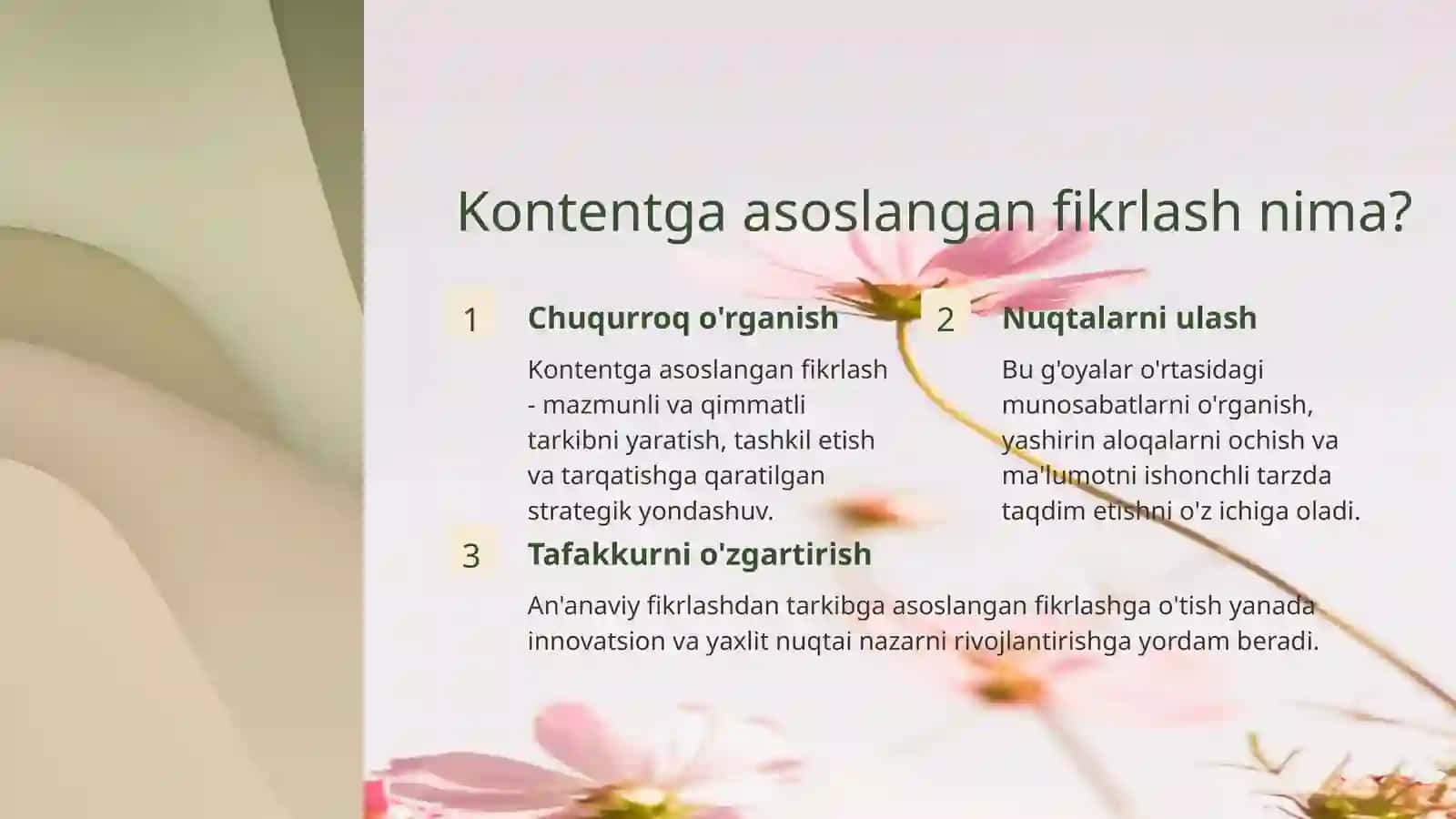 Kontentga asoslangan fikrlash 2