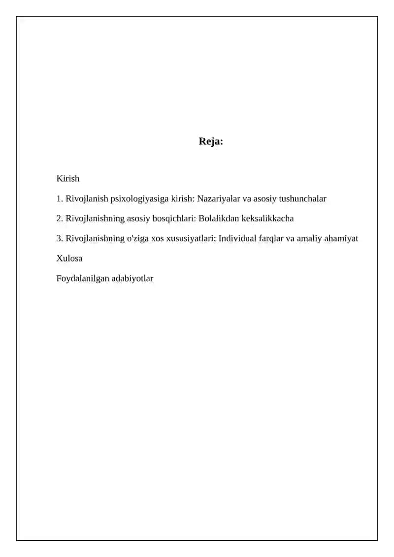 Rivojlanish psixologiyasiga kirish: Nazariyalar va asosiy tushunchalar 2