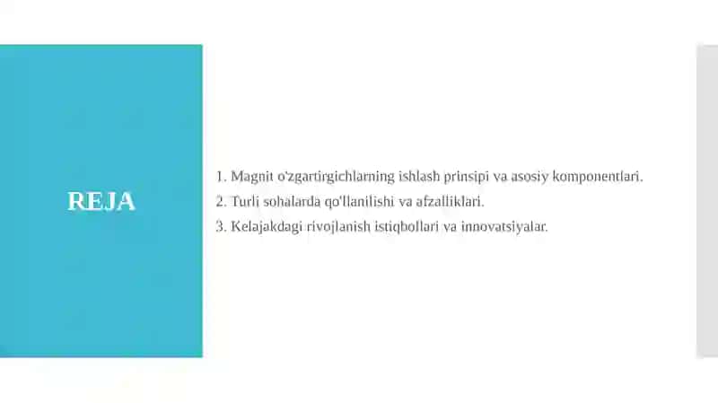 Magnit o'zgartirgichlar 2