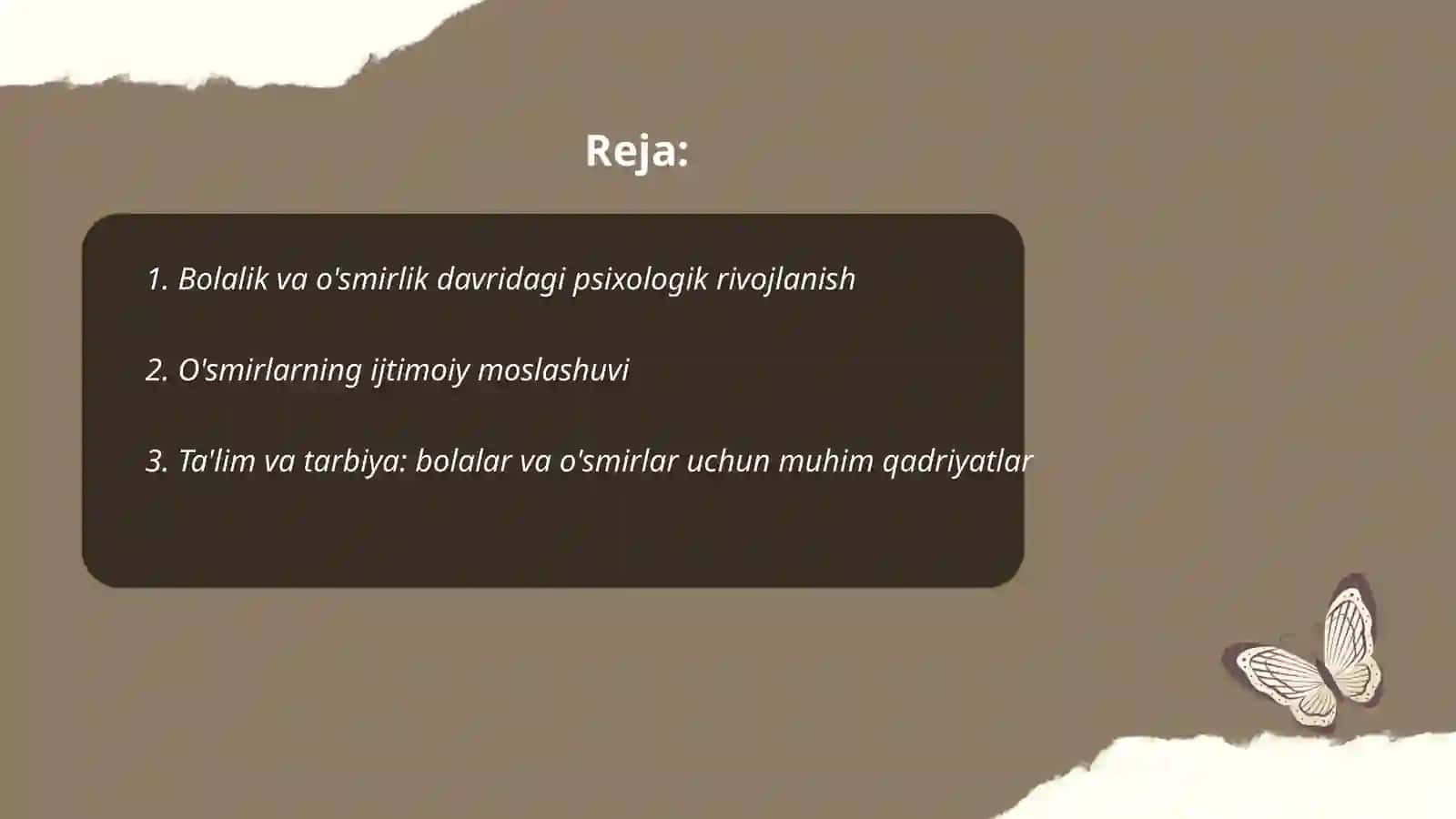 Bolalik va oʻsmirlik maqsadli yoʻl 2