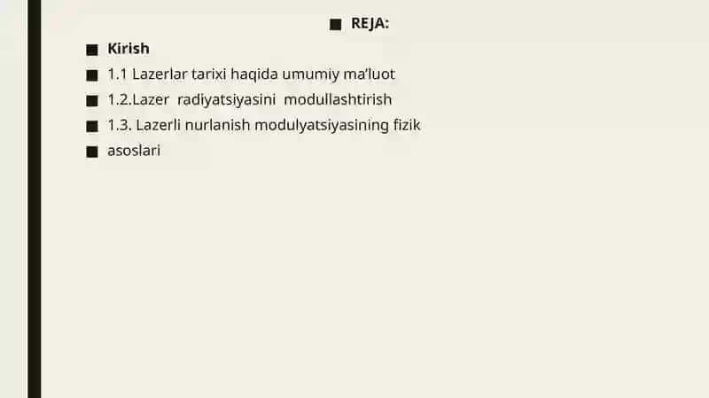 Lazer texnikasi asoslari 2