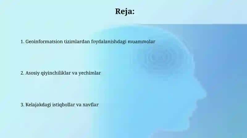 Geoaxborot tizimlarni qo‘llash muaommolari 2