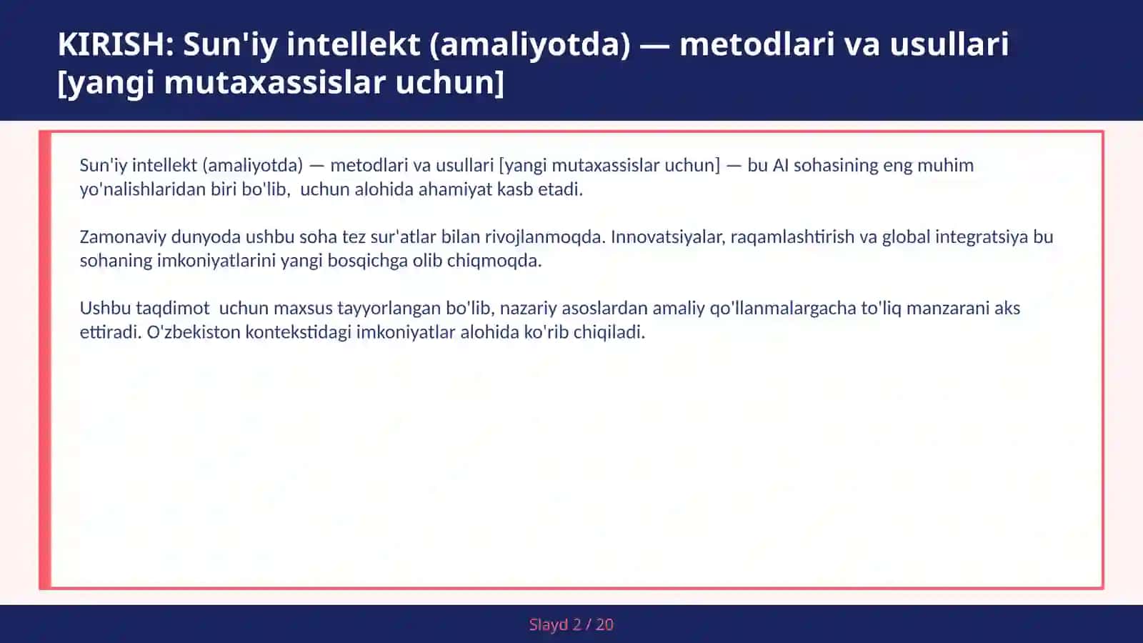 Sun'iy intellekt (amaliyotda) — metodlari va usullari [yangi mutaxassislar uchun] 2