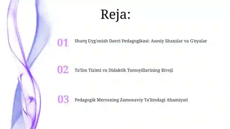 Sharq Uyg'onish Davri Pedagogikasi 2