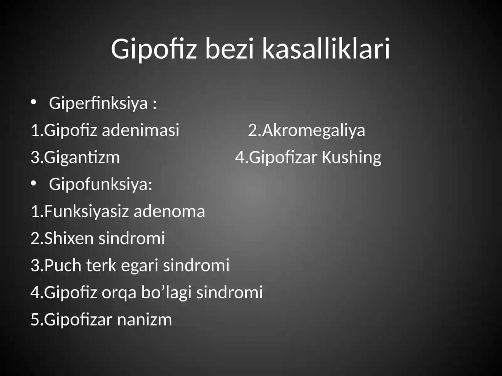 Endokrin bez kasalliklari 2