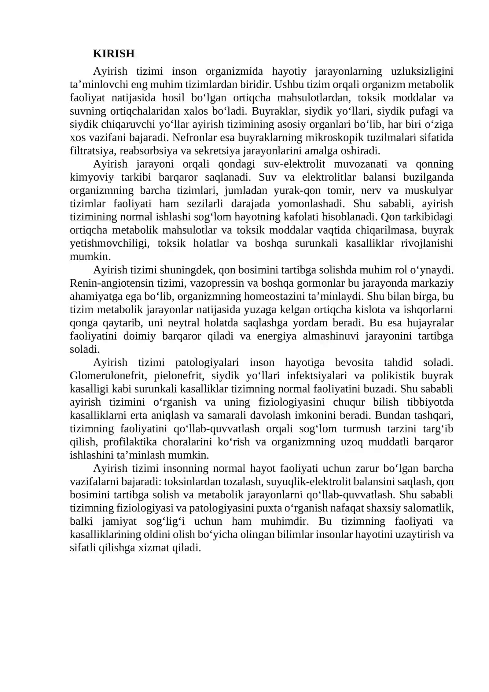 Ayirish sistemasi fiziologiyasi va patologiyasi 2