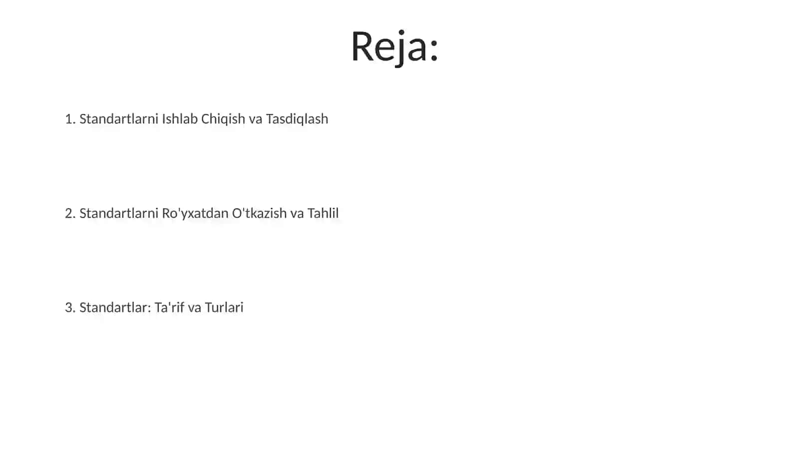 Standart turlari 2
