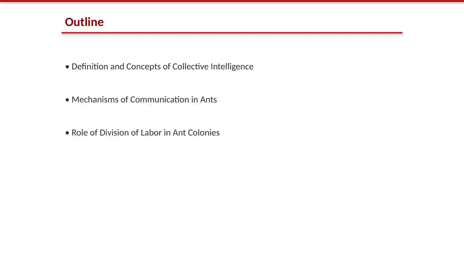 Collective Intelligence in Animals (ants) 2