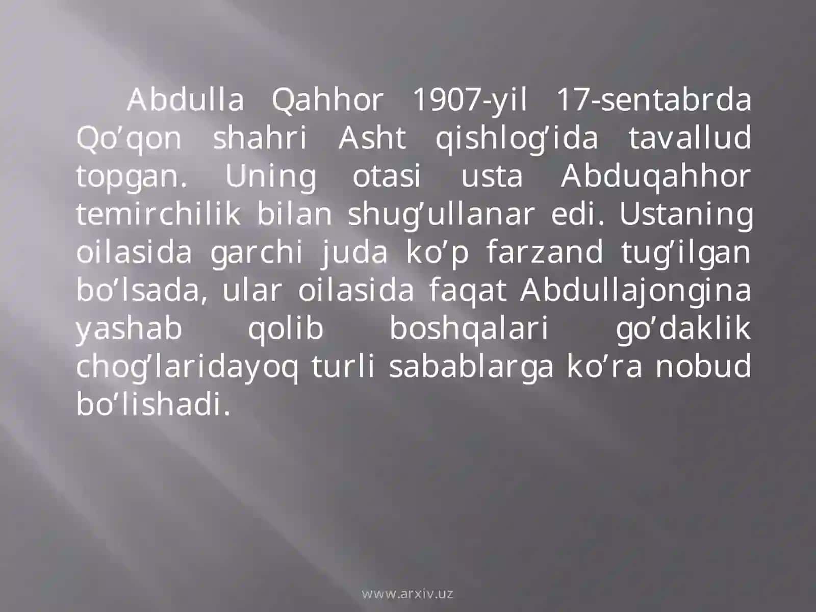 Abdulla Qahhorning “Bemor” hikoyasi tahlili 2