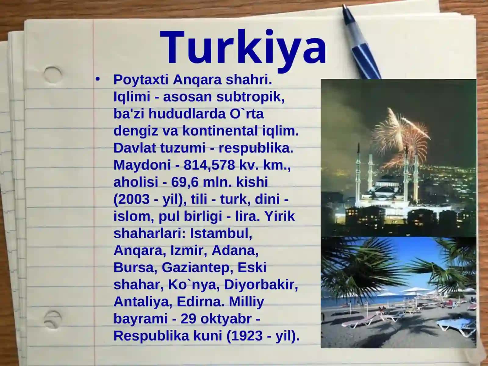 Xalqaro turizm. Turkiya 2