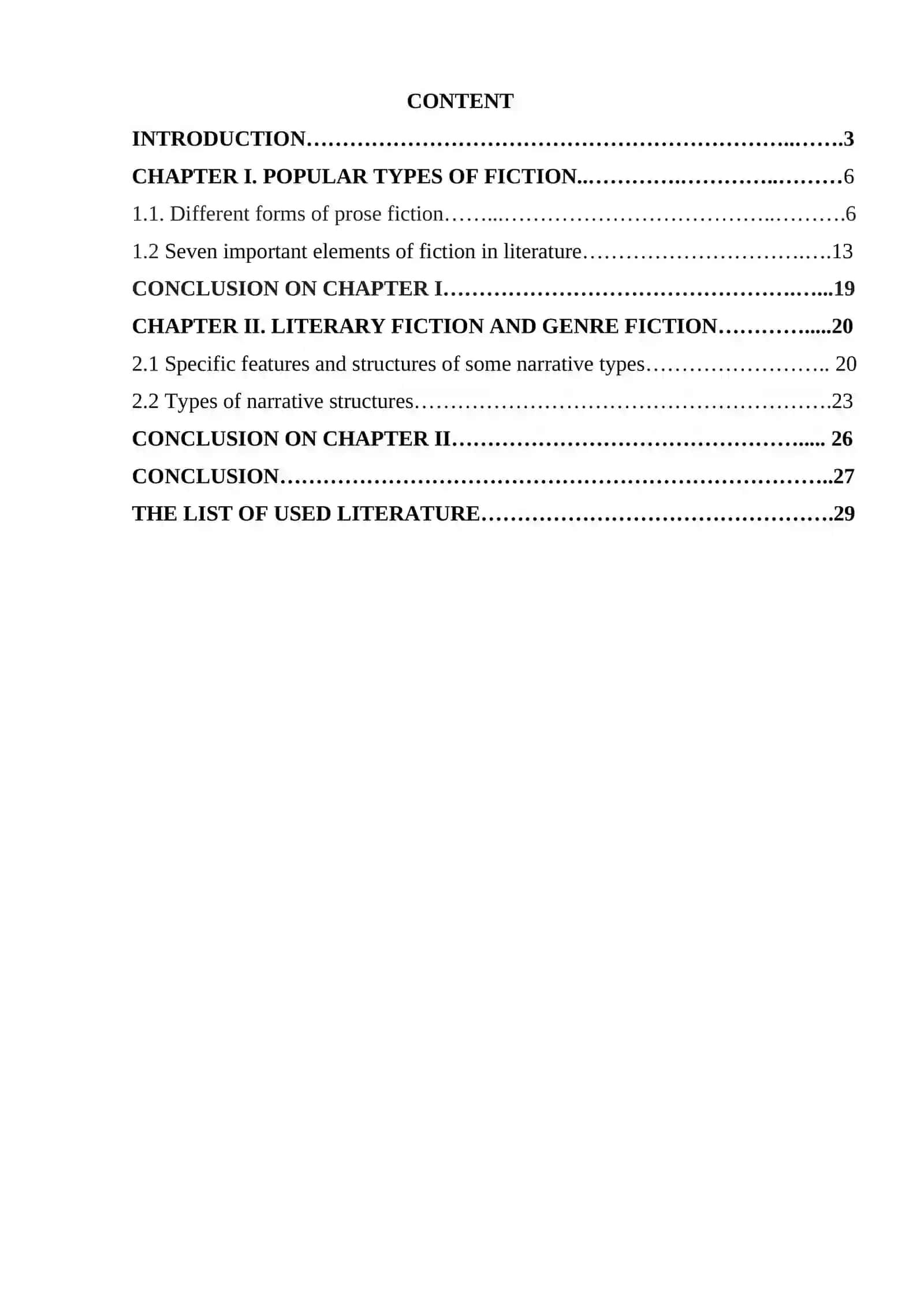 FICTIONAL TEXT AND ITS MAIN CATEGORIES 2