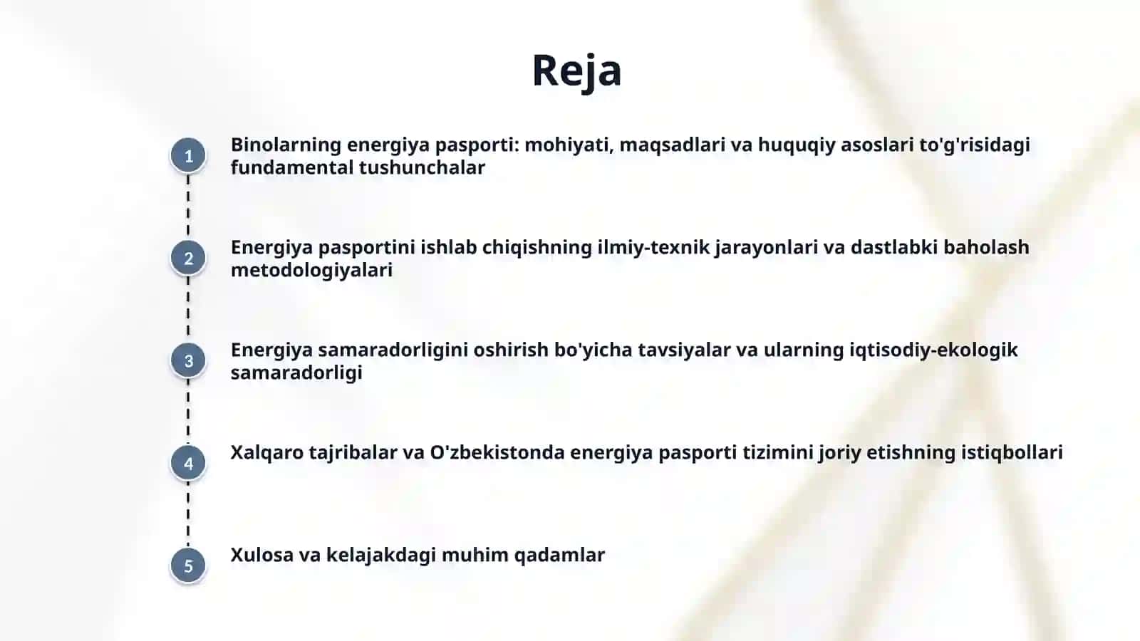 Binolarning energiya pasporti. 2
